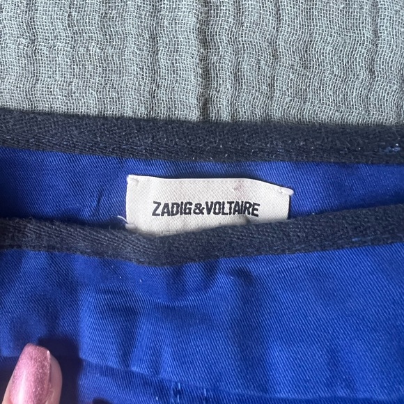 Zadig and Voltaire blue patchwork ‘Janis grunge’ mini skirt XS size 2 designer - Picture 5 of 5
